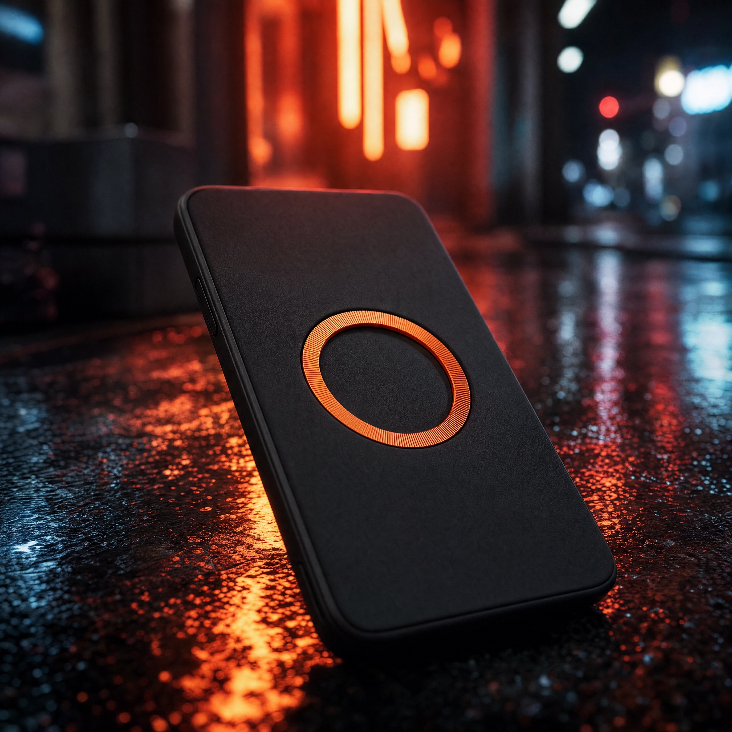 ORBIT case under neon at night