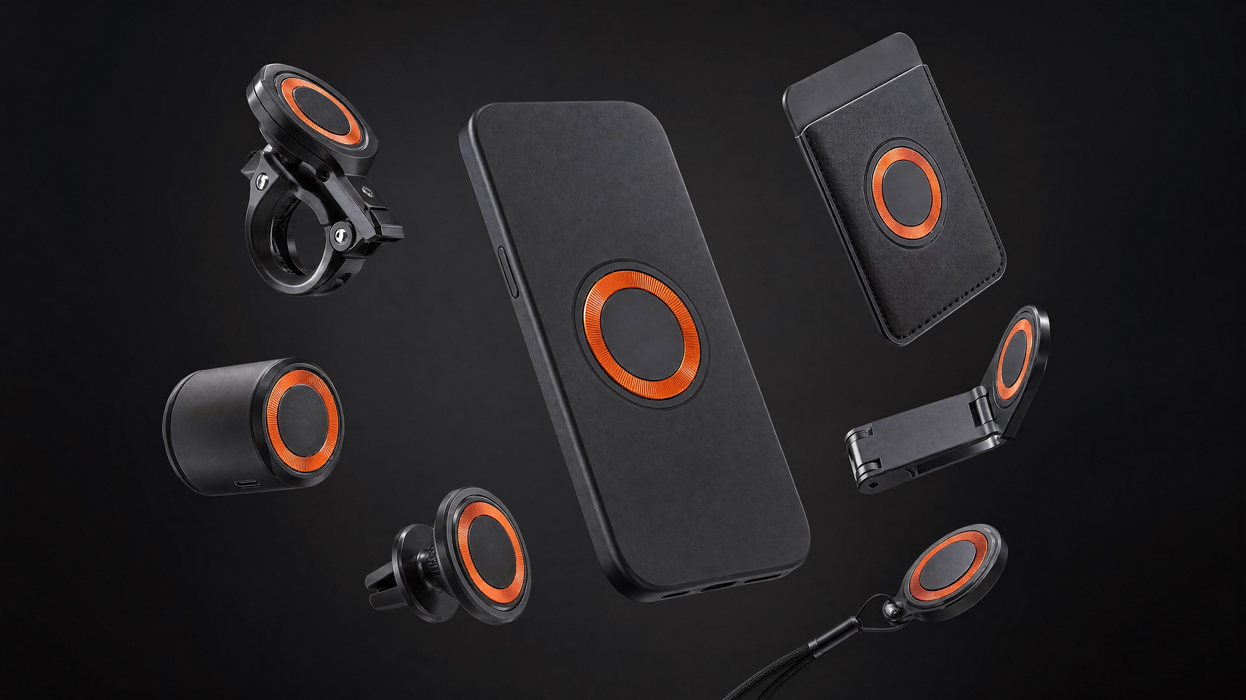 ORBIT case surrounded by its six modules